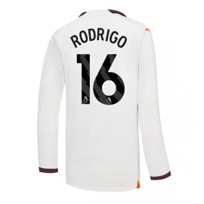Lacne Muži Futbalové dres Manchester City Rodri Hernandez #16 2023-24 Dlhy Rukáv - Preč